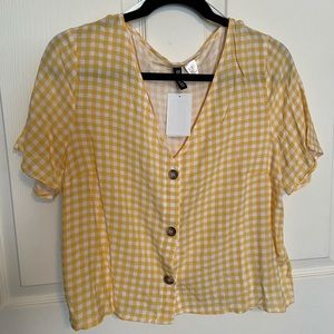 Yellow Gingham Top